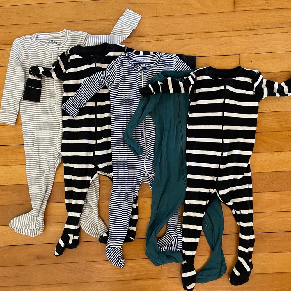 Primary Striped and Solid Kids Footies